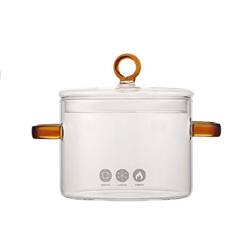 Borosilicate Glass Cooking Pot with Lid(1.5L)
